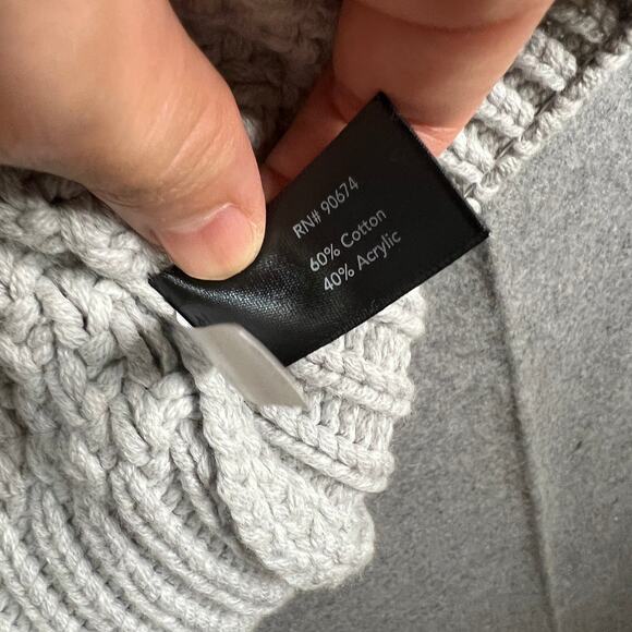 Boston Proper Long Sweater Womens Medium Gray Long Sleeve Knitted Pullover - Picture 5 of 8